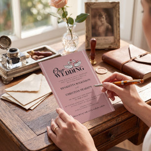 Nuestra Invitación Romántica de Boda con Cisnes Ad
