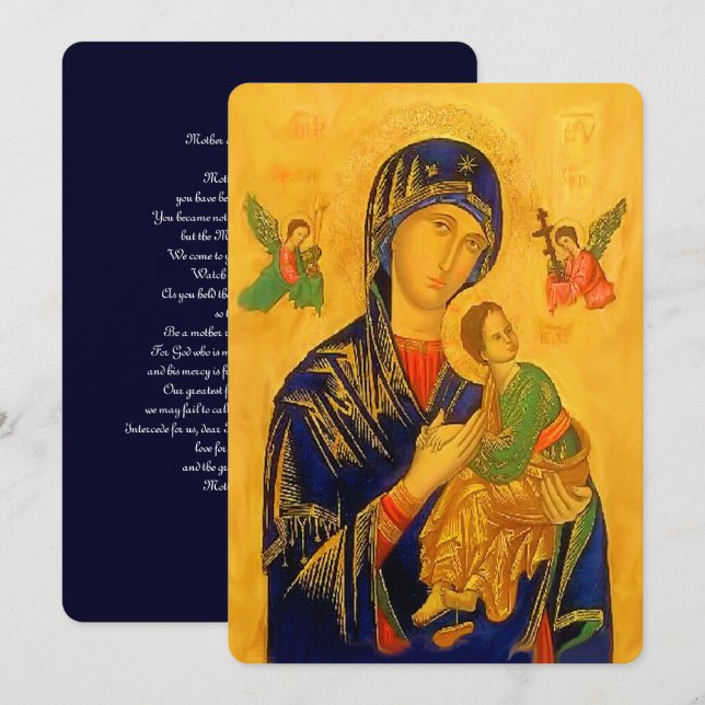 Nuestra madre ayuda perpetua con la oración (Anverso / Reverso)