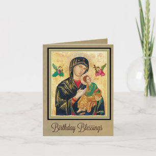Nuestra Madre de la Ayuda Perpetua Tarjeta de Cump