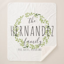 Nuestra manta personalizada familia de Sherpa