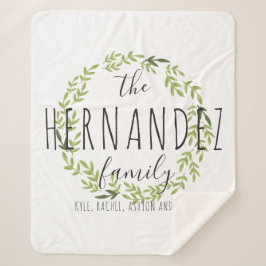 Nuestra manta personalizada familia de Sherpa