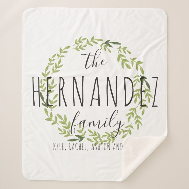 Nuestra manta personalizada familia de Sherpa (Anverso)