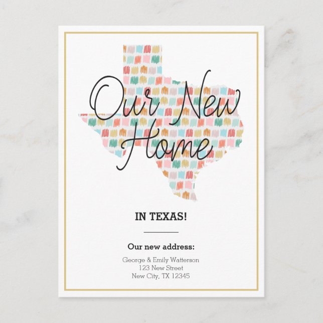 Nuestra nueva casa - Postales de Invitación móvil  (Anverso)