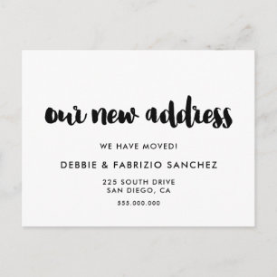 Nuestra nueva dirección invitación moderna de movi