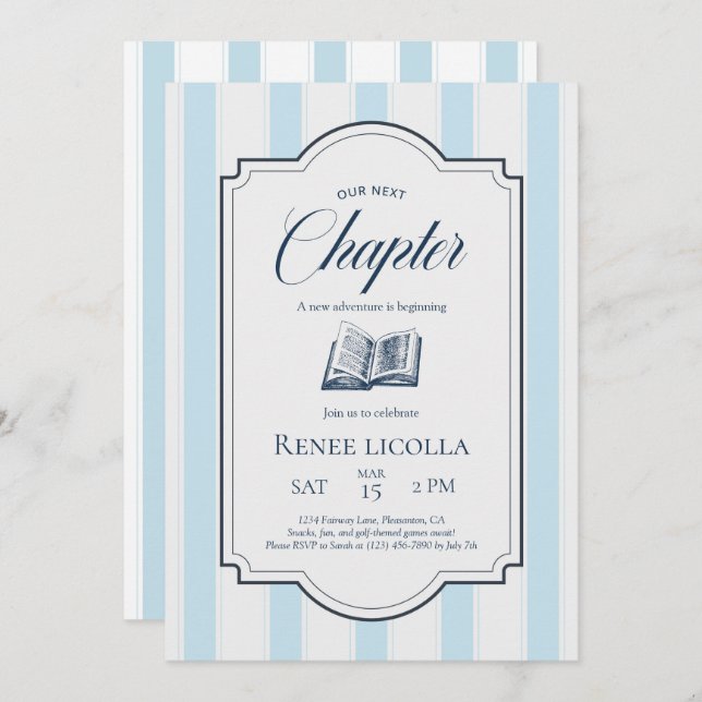 Nuestra nueva invitación de Baby Shower en Chapter (Anverso / Reverso)