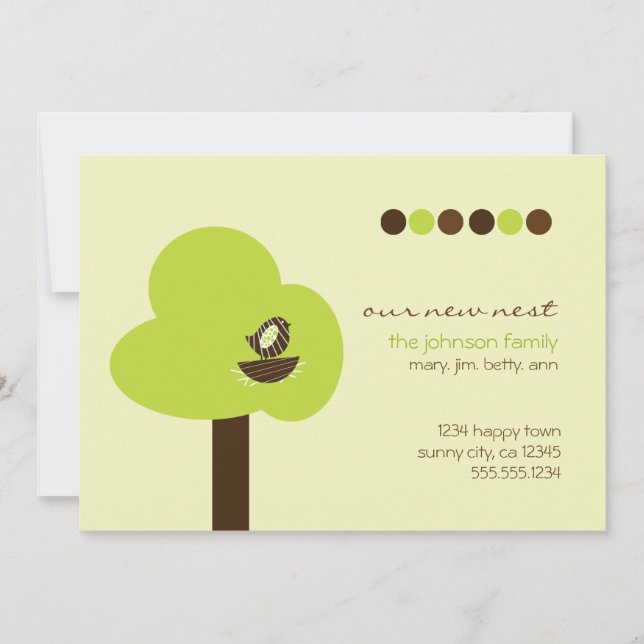 Nuestra nueva Invitación de nido (Anverso)
