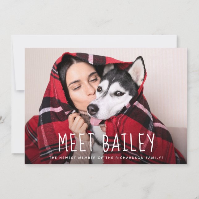 Nuestra nueva invitación simple de la foto del (Anverso)