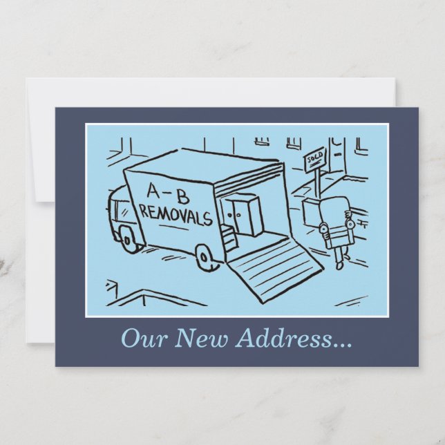Nuestra nueva tarjeta de Invitación de direcciones (Anverso)