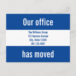 Nuestra oficina ha movido la Invitación azul y bla