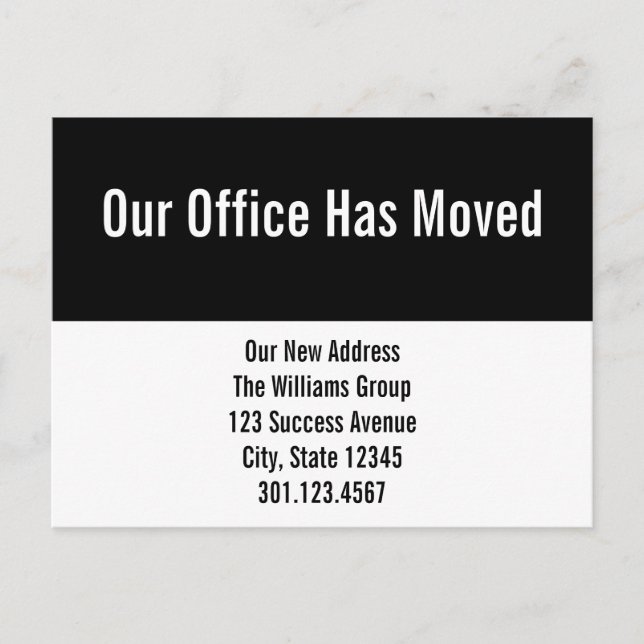 Nuestra oficina ha movido la tarjeta postal de Inv (Anverso)