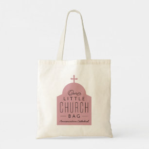 Nuestra pequeña bolsa de iglesia lindo tote de cúp