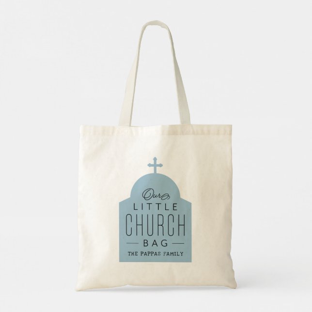 Nuestra pequeña bolsa de la iglesia lindo tote de  (Reverso)