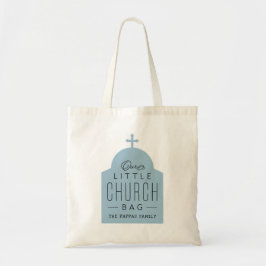 Nuestra pequeña bolsa de la iglesia lindo tote de