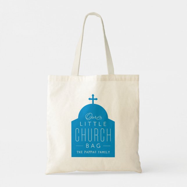 Nuestra pequeña bolsa de la iglesia lindo tote de  (Reverso)