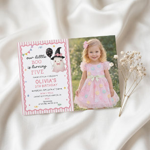 Nuestra pequeña Boo Invitación de cumpleaños de fa