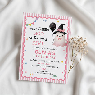 Nuestra pequeña Boo Invitación de cumpleaños de fa