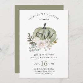 Nuestra pequeña calabaza Cae Invitación Floral