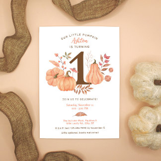 Nuestra pequeña calabaza cae primera invitación de
