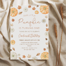 Nuestra pequeña calabaza Invitación de cumpleaños