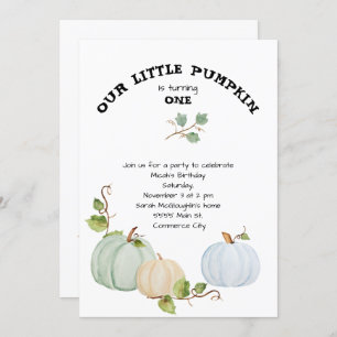 Nuestra pequeña calabaza primera invitación de cum