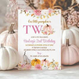 Nuestra pequeña calabaza rosada segunda invitación