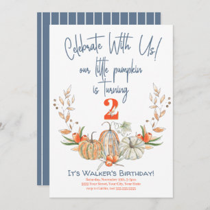 Nuestra pequeña calabaza Segunda Invitación Azul d
