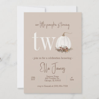 Nuestra pequeña calabaza segunda invitación de cum