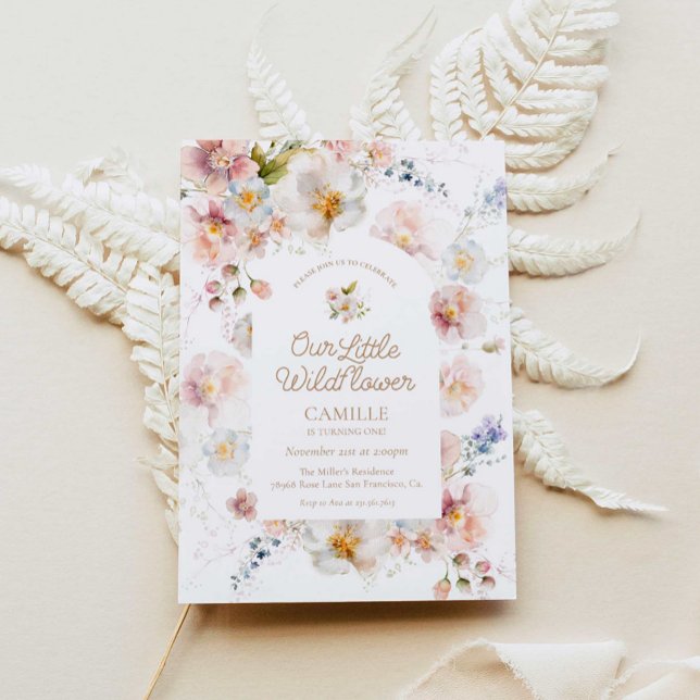 Nuestra Pequeña Flor Silvestre Invitación de cumpl (Subido por el creador)