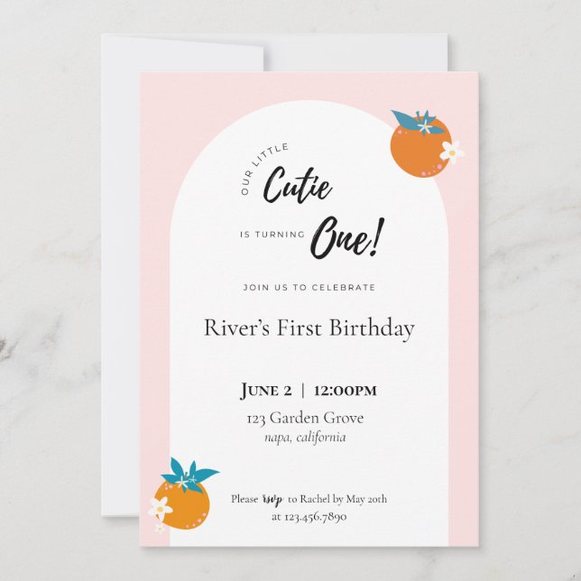 Nuestra pequeña invitación de cumpleaños (Anverso)