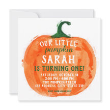 Nuestra pequeña invitación de cumpleaños de calaba