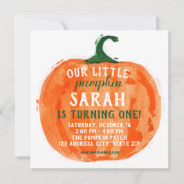 Nuestra pequeña invitación de cumpleaños de calaba