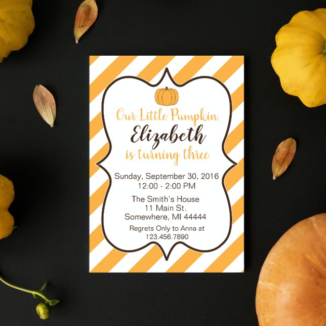 Nuestra pequeña invitación de cumpleaños de calaba (Subido por el creador)