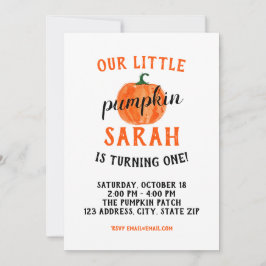 Nuestra pequeña invitación de cumpleaños de calaba