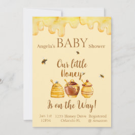 ¡Nuestra Pequeña Miel Está En Camino! Tarjeta Baby