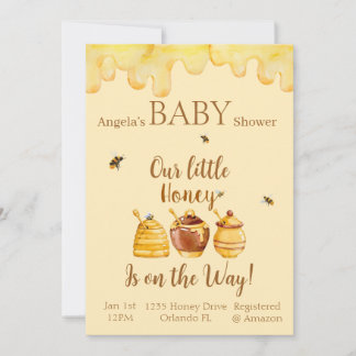 ¡Nuestra Pequeña Miel Está En Camino! Tarjeta Baby
