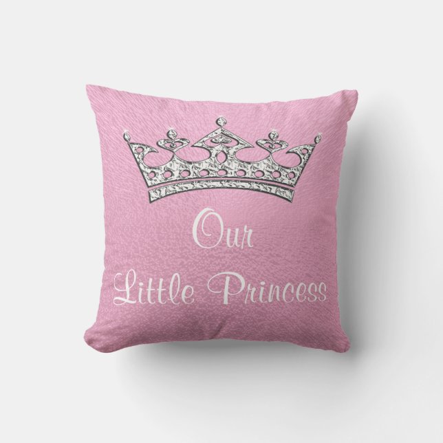 Nuestra pequeña princesa o almohada personalizada (Anverso)