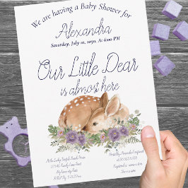 Nuestra pequeña querida Deer Purple Flour Baby Gir