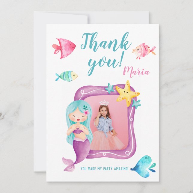 Nuestra pequeña tarjeta de agradecimiento de cumpl (Anverso)