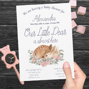 Nuestra pequeña y querida chica deer rosada floral