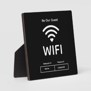 Nuestra placa de contraseña de Wi-Fi para invitado