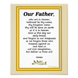 Nuestra plegaria padre Matthew 6:9-13 Foto