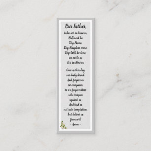 Nuestra plegaria padre Matthew 6:9-13 Tarjeta de m