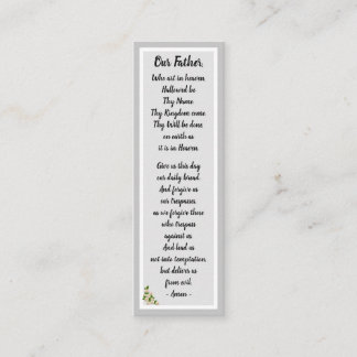 Nuestra plegaria padre Matthew 6:9-13 Tarjeta de m