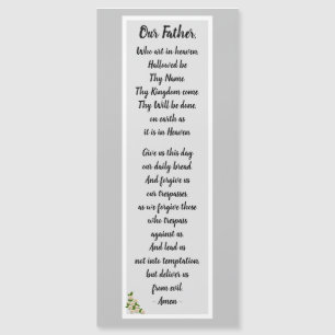 Nuestra plegaria padre Matthew 6:9-13 Tarjeta magn