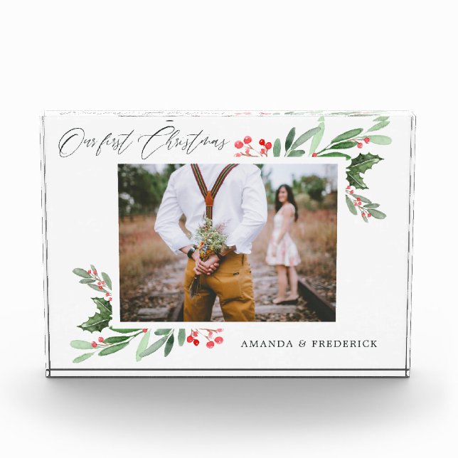 Nuestra primera foto de navidad de Holly Jolly (Anverso)