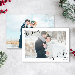 Nuestra primera foto de Navidad recién casada
