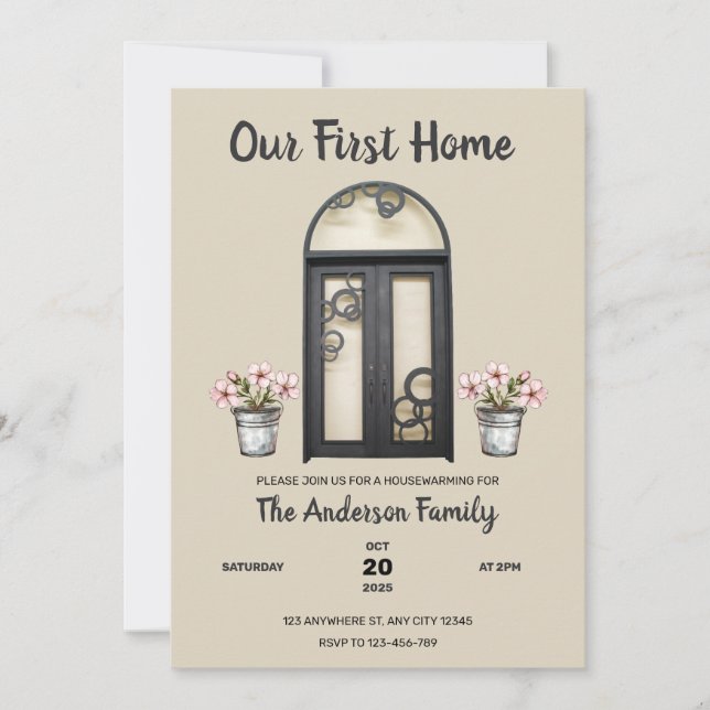 Nuestra primera invitación a una fiesta en casa (Anverso)