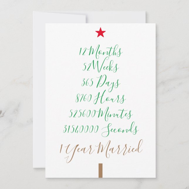 Nuestra primera Navidad casada con Navidad de 1 añ (Anverso)