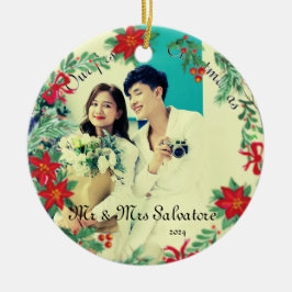 Nuestra primera Navidad como adorno de Sr. y Sra.