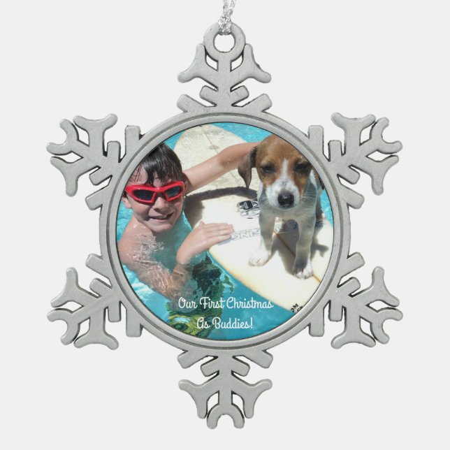 Nuestra primera Navidad como amigo adorno navideño (Anverso)